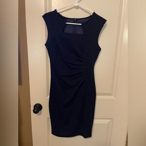 Elegant Navy Sleeveless Dress